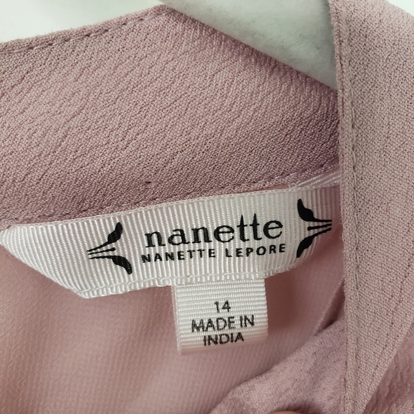 Nanette Lepore Pink Mock Neck Embroidered Dress - Picture 14 of 15